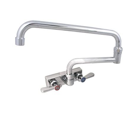 Evolution 4 Splash Mount Stainless Steel Faucet, 18 Swing Spout